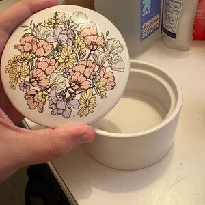 Floral Ceramic Trinket Box